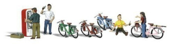 Woodland Scenics HO Scale Scenic Accents Figures/People Set Bicycle Buddies (4)